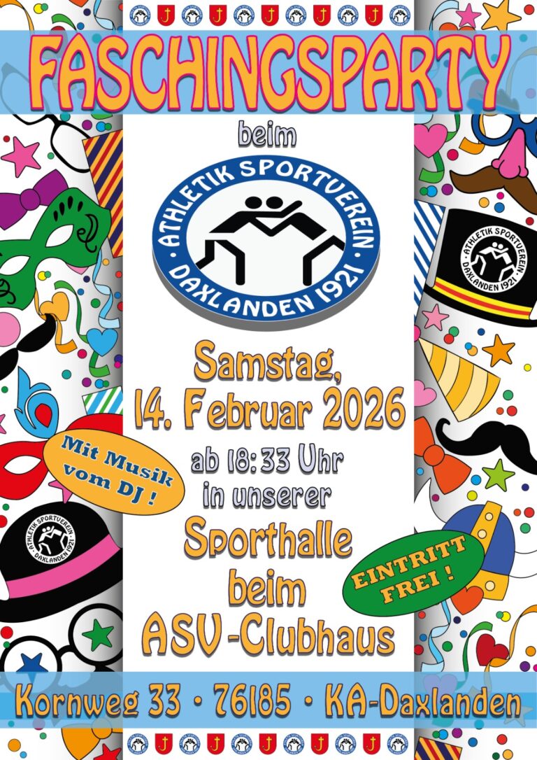 Faschingsparty 14. Februar 2026